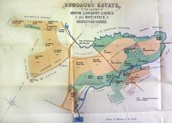 1884 Newcourt estate  Marstow Llangarren Whitchurch Goodrich map
